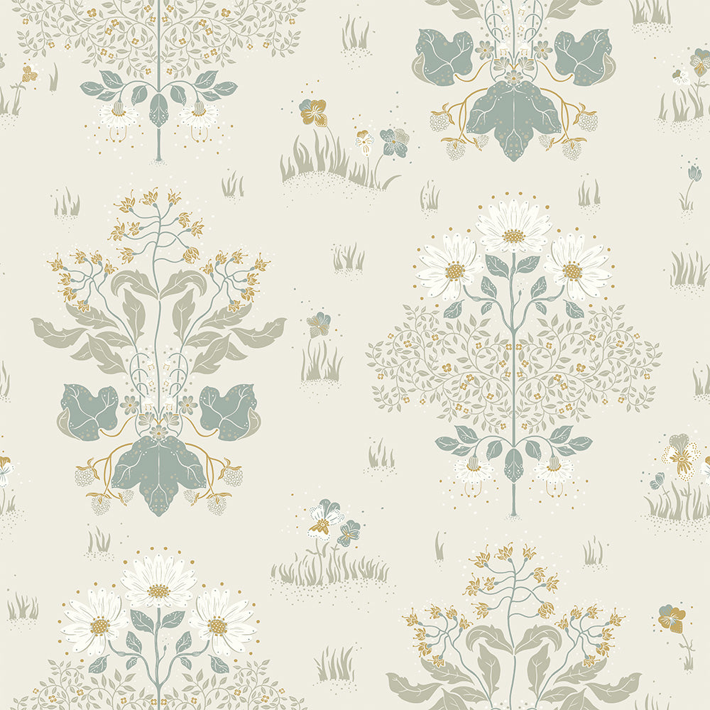 83131 - Edla Wallpaper - White - Midbec