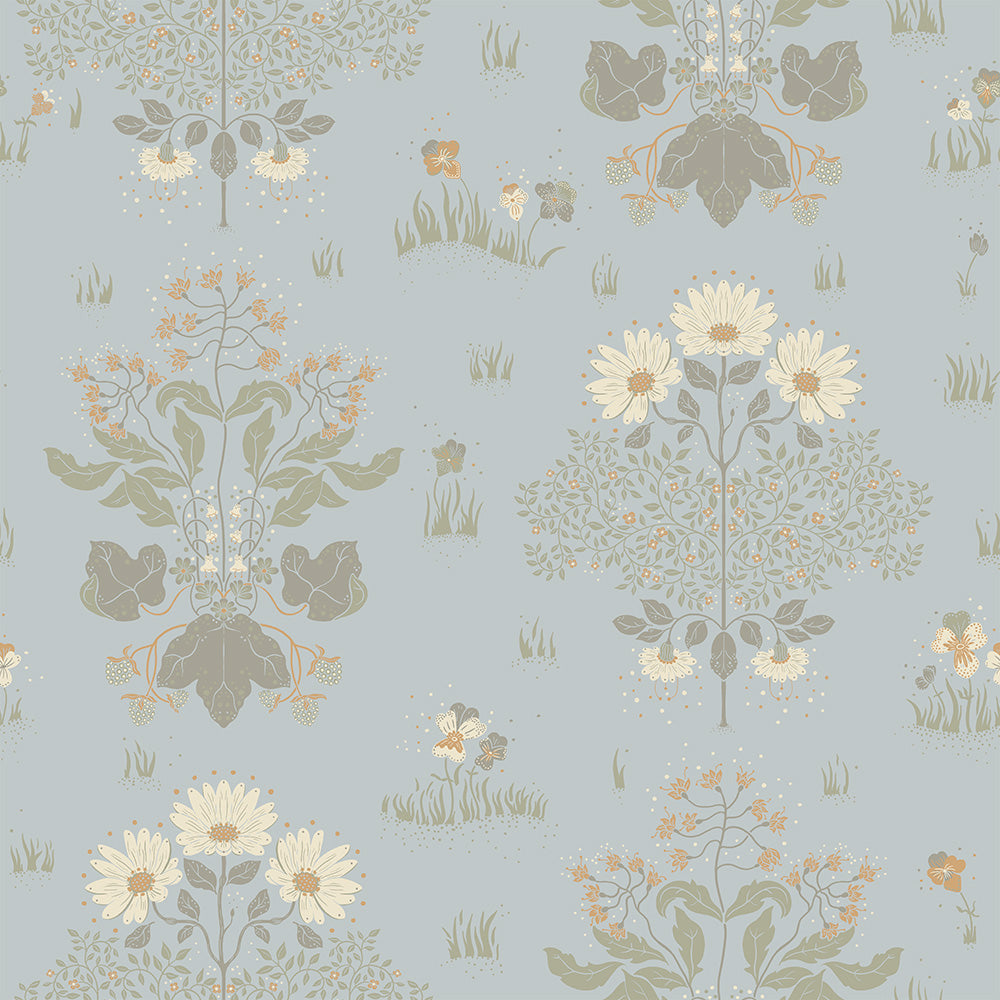 83132 - Edla Wallpaper - Light Blue - Midbec