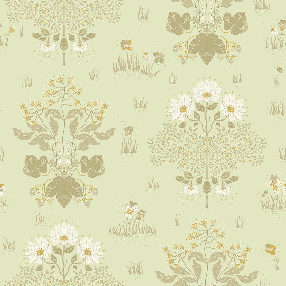 83134 - Edla Wallpaper - Light Green - Midbec
