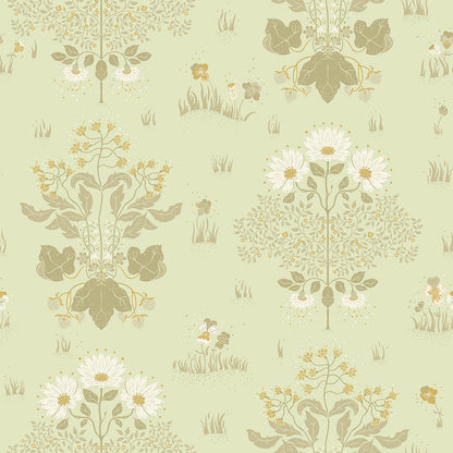 83134 - Edla Wallpaper - Light Green - Midbec