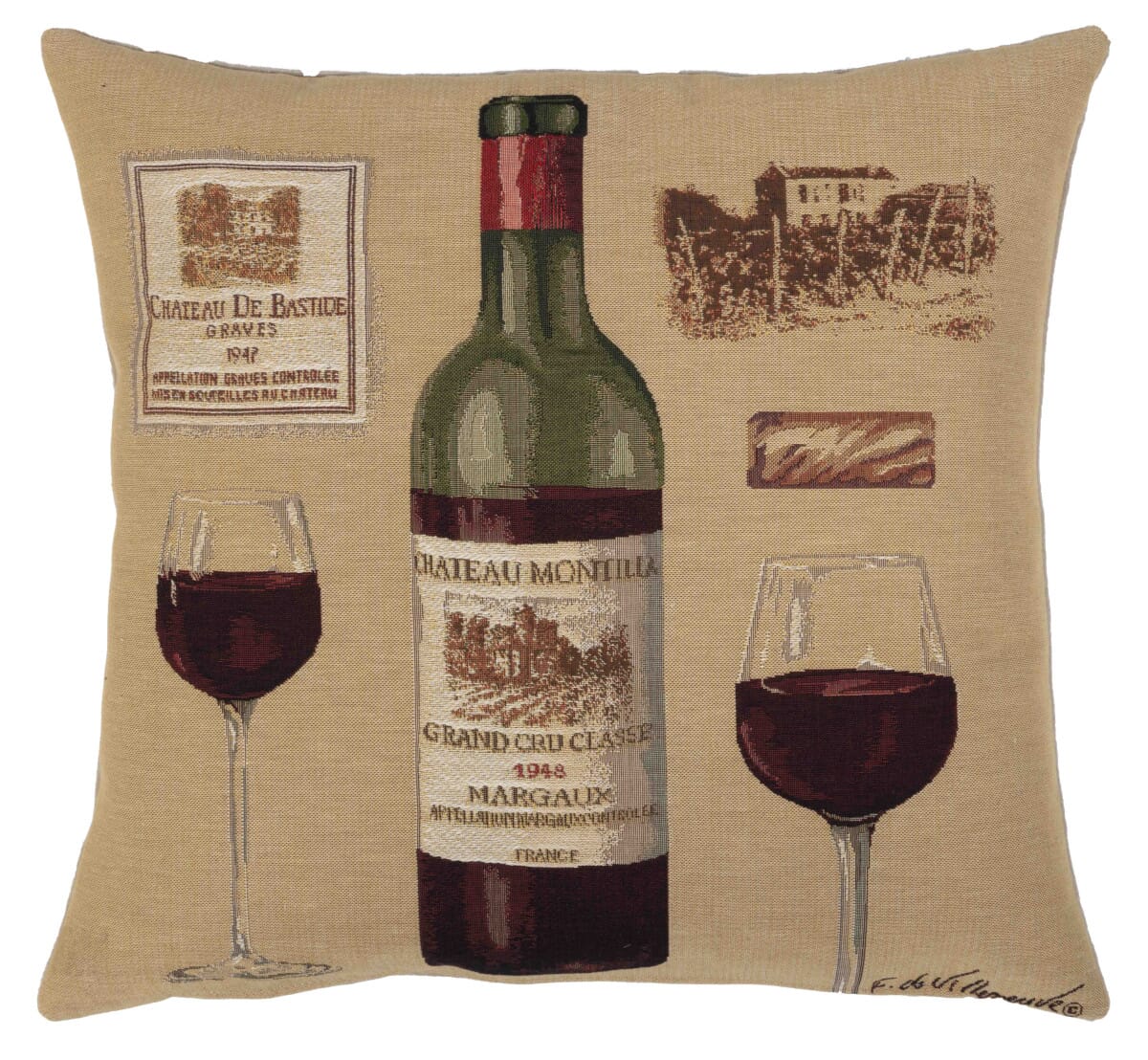 Chateau Montilla Tapestry Cushion with Feather Filler 