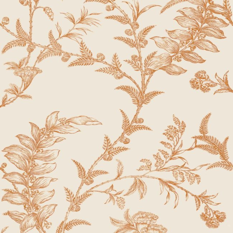 Ludlow Wallpaper - Metallic Copper on Dark Parchment - 88/1003