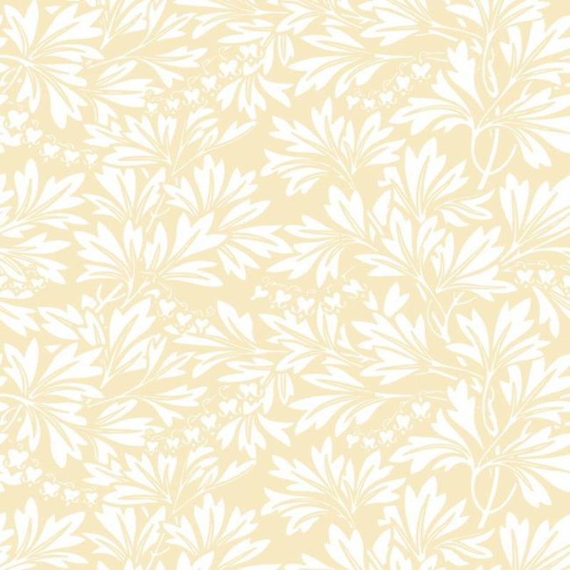 Dialytra Wallpaper - Chalk on Pale Ochre - 88/11046