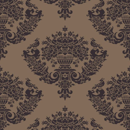 Sudbury Wallpaper - Black on Metallic Bronze - 88/12050