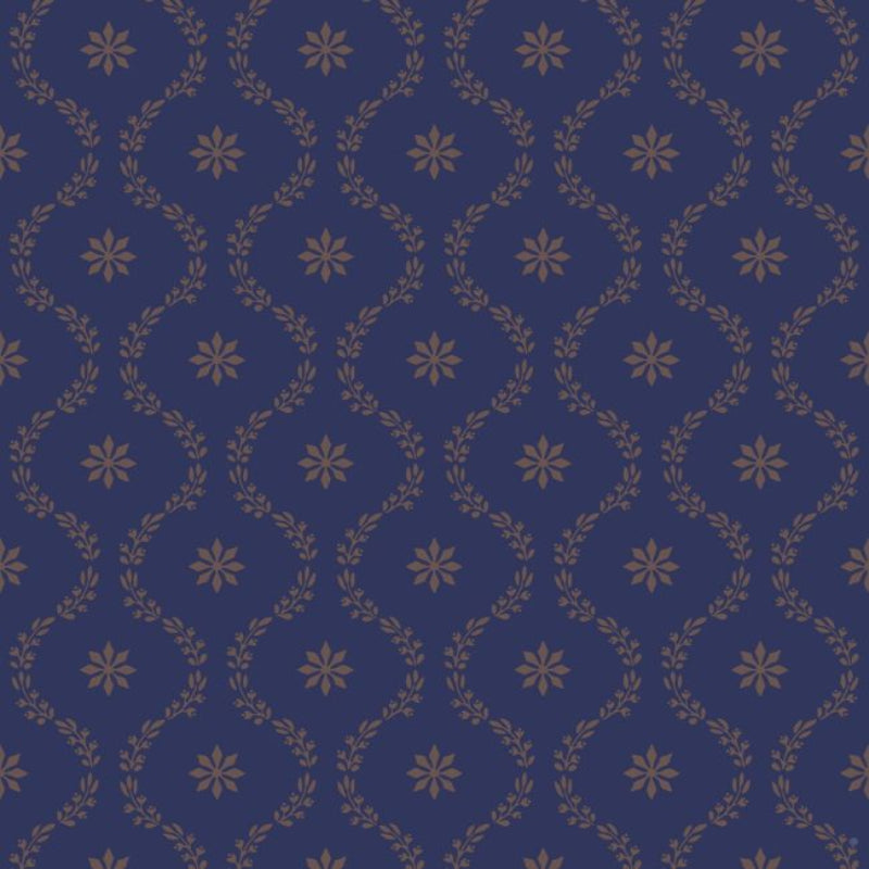 Clandon Wallpaper - Metallic Gold on Midnight - 88/3011