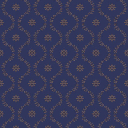 Clandon Wallpaper - Metallic Gold on Midnight - 88/3011