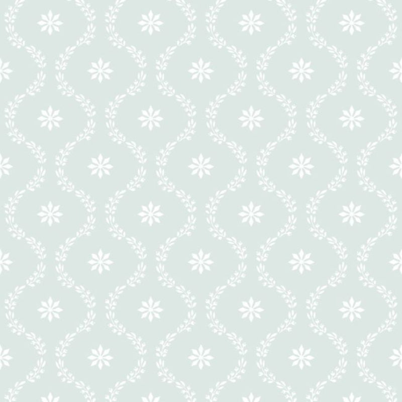 Clandon Wallpaper - Chalk on Pale Duck Egg - 88/3013