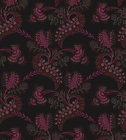 Hartford Wallpaper - Magenta & Rouge on Charcoal - 88/4016