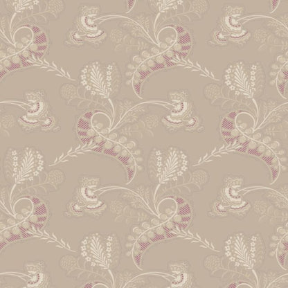 Hartford Wallpaper - Parchment & Fuchsia on Dark Shell - 88/4017