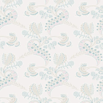 Hartford Wallpaper - Print Room Blue & Blush on Parchment - 88/4018