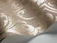 St Petersburg Damask Wallpaper - Metallic Gilver on Taupe - 88/8033