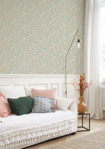 Pansy Room Wallpaper - Green