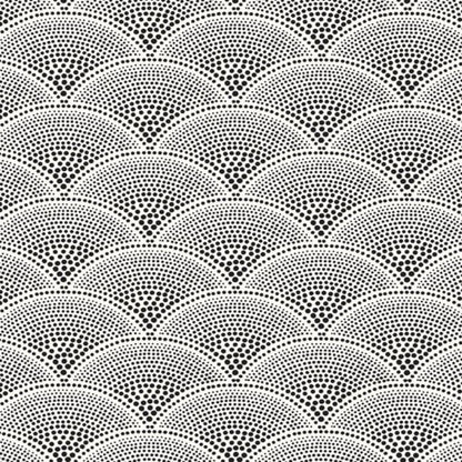Feather Fan Wallpaper - Black on White - 89/4014