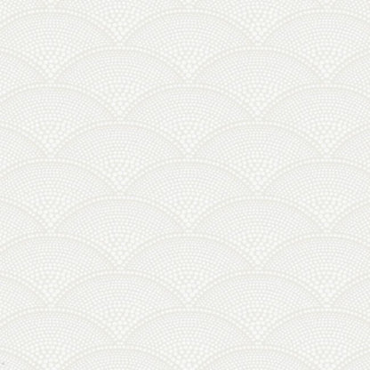 Feather Fan Wallpaper - Chalk on White - 89/4015