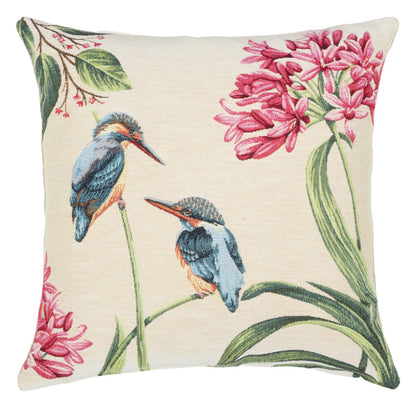 Kingfisher Tapestry Cushion with Feather Filler 