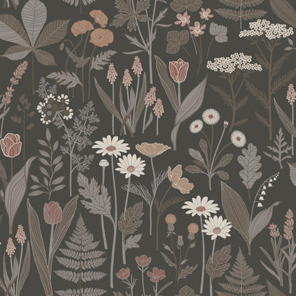 92105 - Elsa Wallpaper - Brown  - Midbec