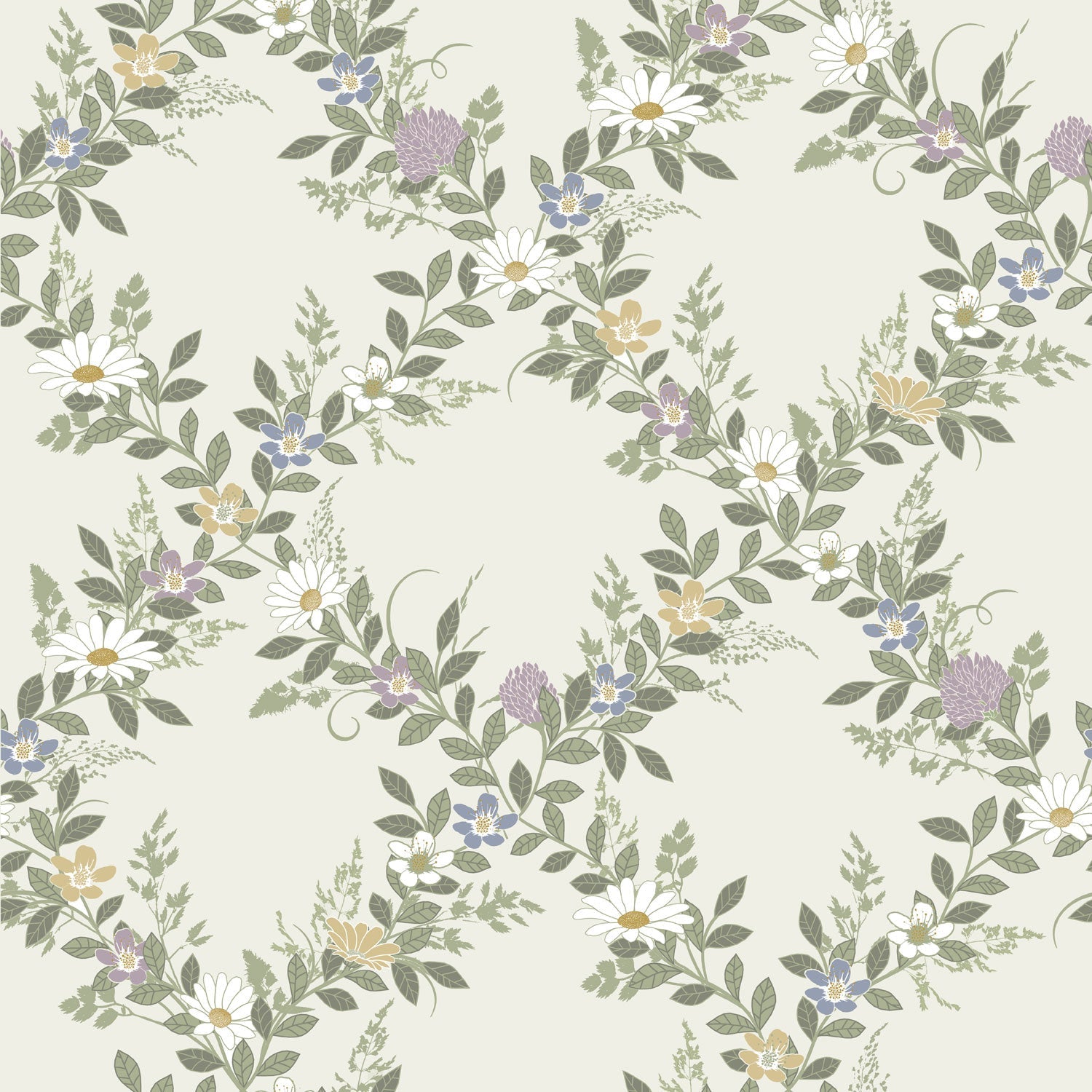92107 - Margareta Wallpaper - Creamy White - Midbec