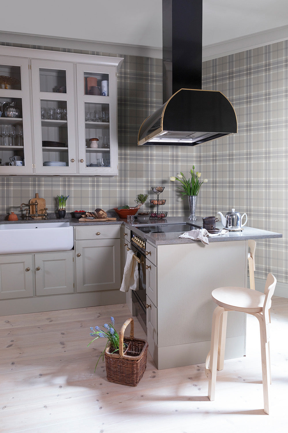 92124 - Emma Wallpaper - Gray - Midbec