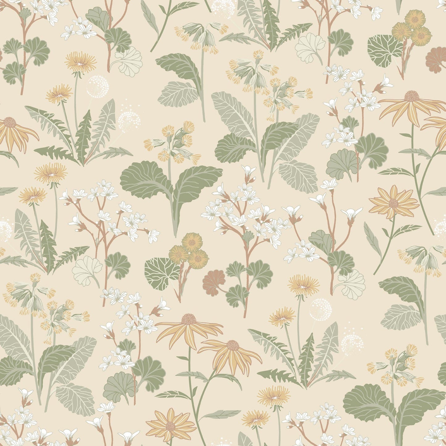 92135 - Magdalena Wallpaper - Light Yellow - Midbec