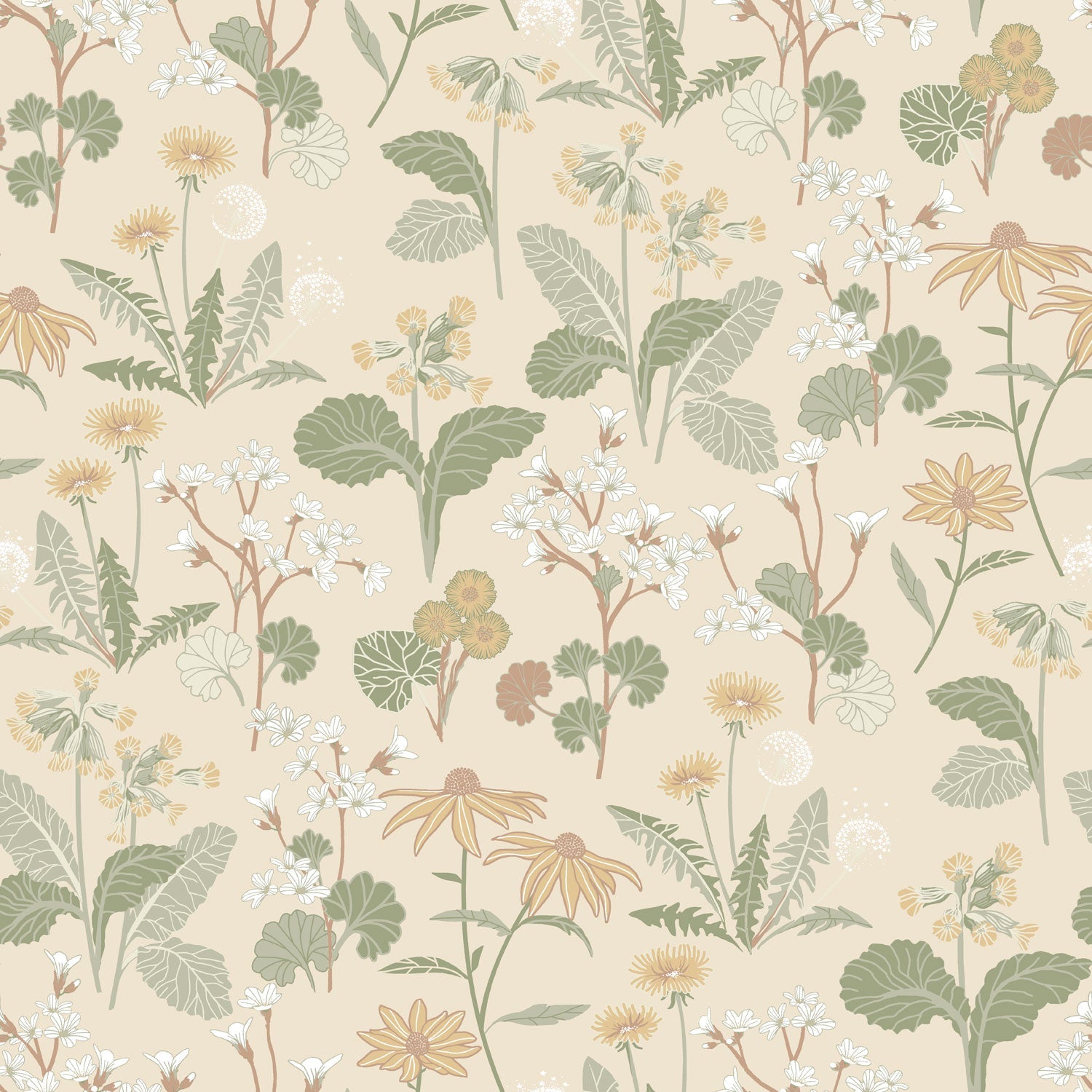 92135 - Magdalena Wallpaper - Light Yellow - Midbec