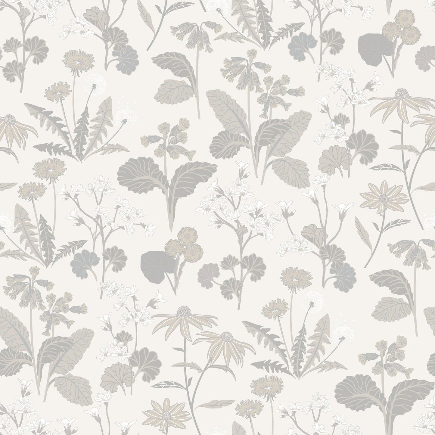 92136 - Magdalena Wallpaper - White & Gray - Midbec