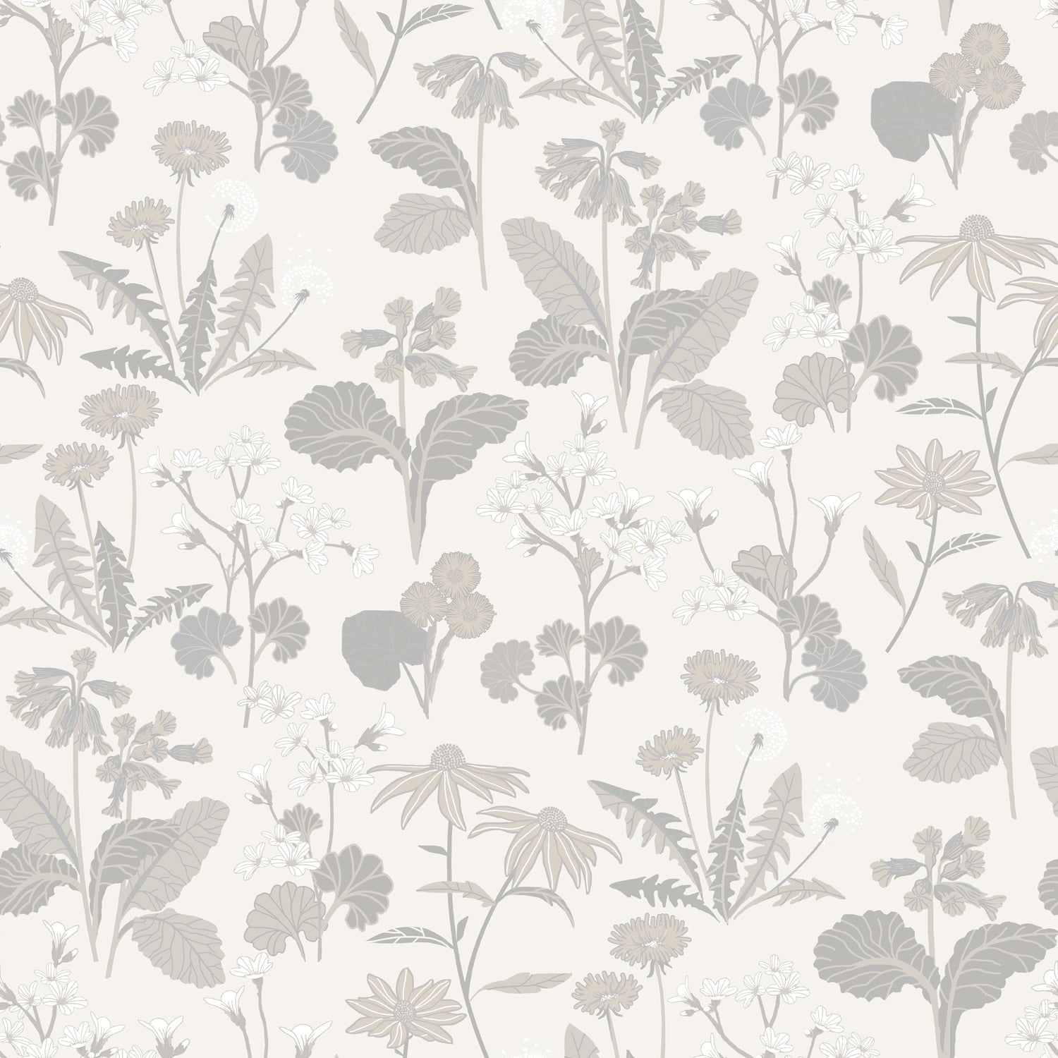 92136 - Magdalena Wallpaper - White & Gray - Midbec