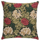Chrysanthemums Green Regular Cushion with Feather Filler 