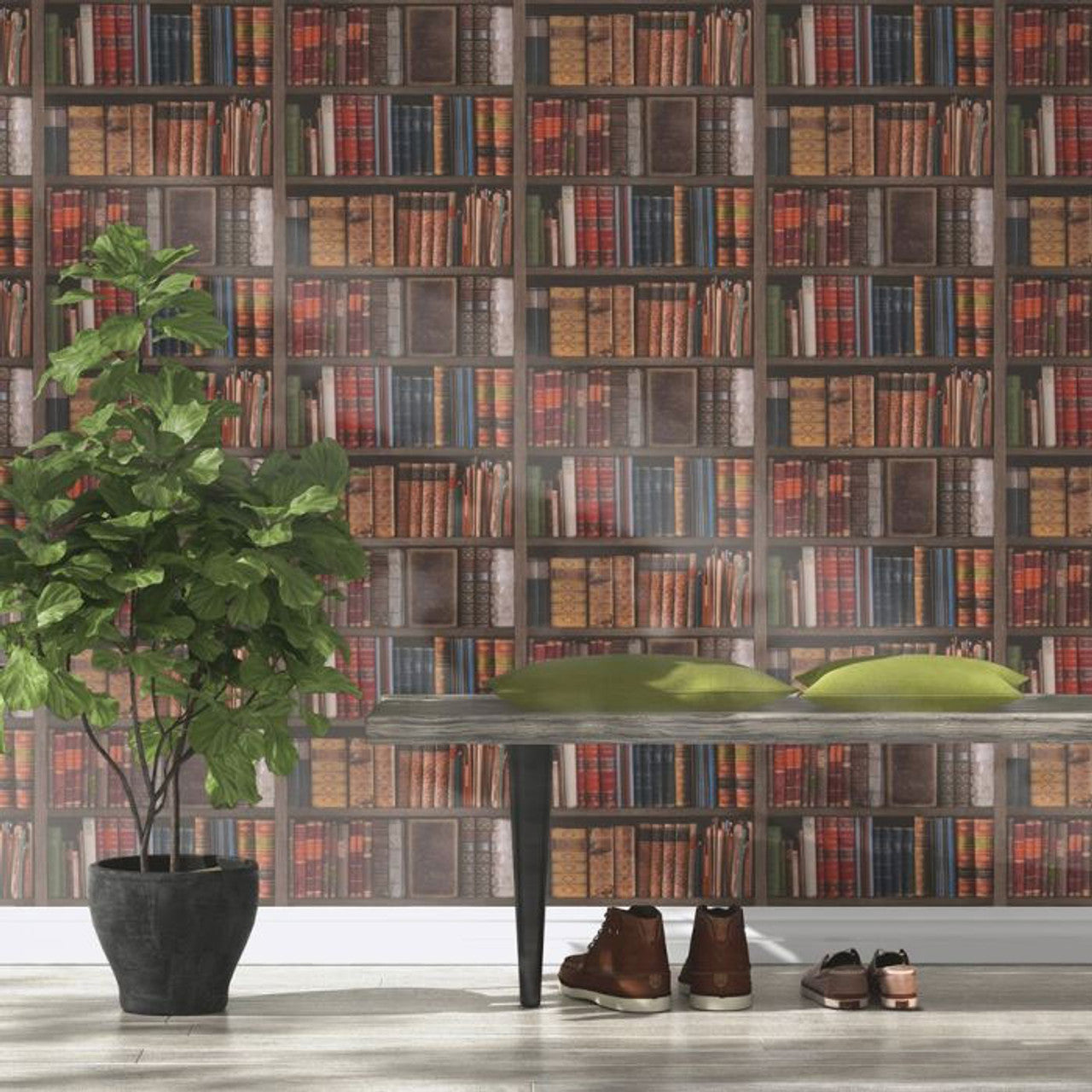 934809 - Home Style Library Books Wallpaper - Multi - Rasch