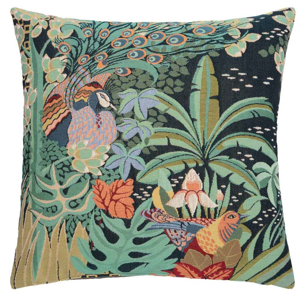 Jungle Birds II Regular Cushion with Feather Filler 