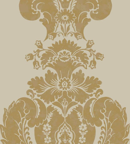 Baudelaire Wallpaper - Metallic Gold on Taupe - 94/1003