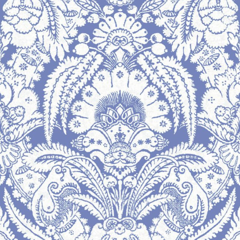 Chatterton Wallpaper - White on Hyacinth Blue - 94/2012