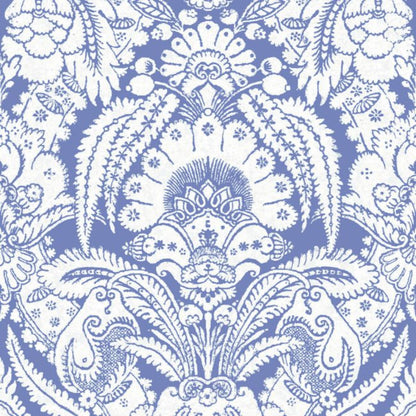 Chatterton Wallpaper - White on Hyacinth Blue - 94/2012