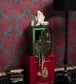 Wyndham Wallpaper - Ruby & Charcoal on Slate Grey - 94/3018