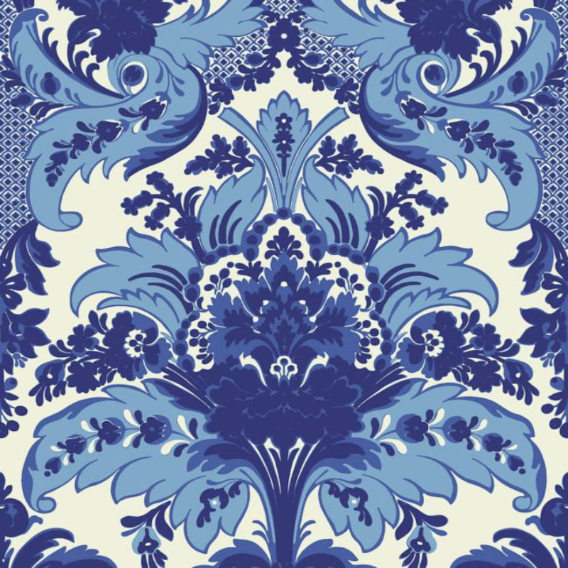 Aldwych Wallpaper - Multi Blue on White - 94/5025