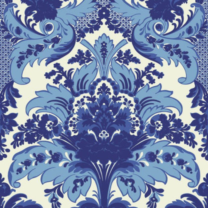 Aldwych Wallpaper - Multi Blue on White - 94/5025