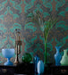 Aldwych Wallpaper - Parchment & Glitter Gold on Charcoal - 94/5027