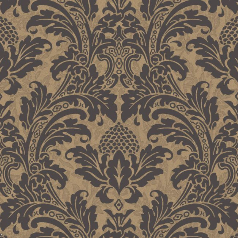 Blake Wallpaper - Black on Metallic Gold - 94/6033