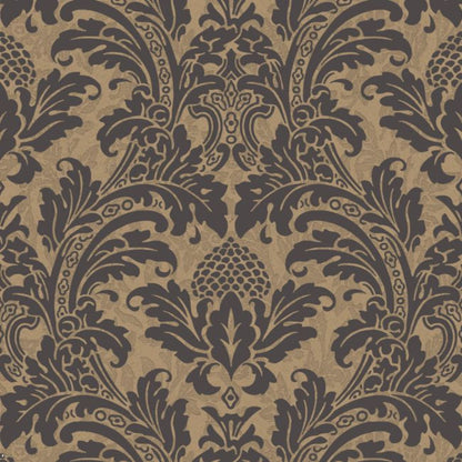 Blake Wallpaper - Black on Metallic Gold - 94/6033