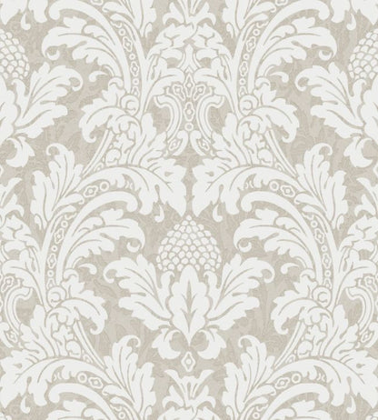 Blake Wallpaper - Chalk on Metallic Silver - 94/6035