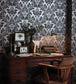 Blake Wallpaper - Chalk on Metallic Silver - 94/6035