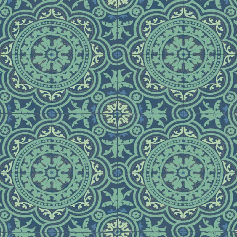 Piccadilly Wallpaper - Teal & Ink - 94/8043