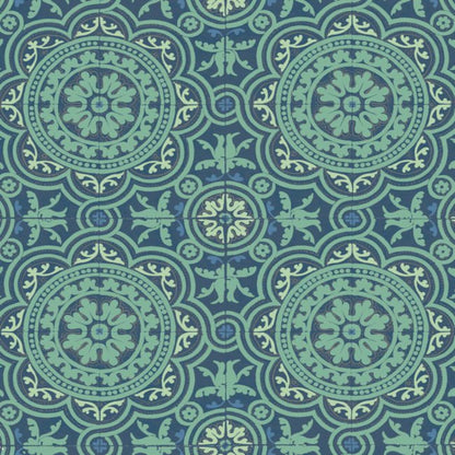 Piccadilly Wallpaper - Teal & Ink - 94/8043