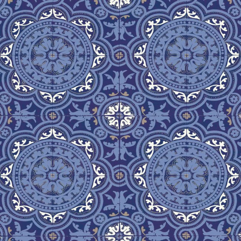 Piccadilly Wallpaper - Hyacinth Blue & Midnight - 94/8044