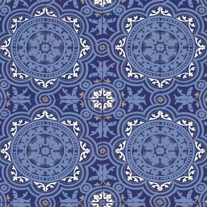 Piccadilly Wallpaper - Hyacinth Blue & Midnight - 94/8044