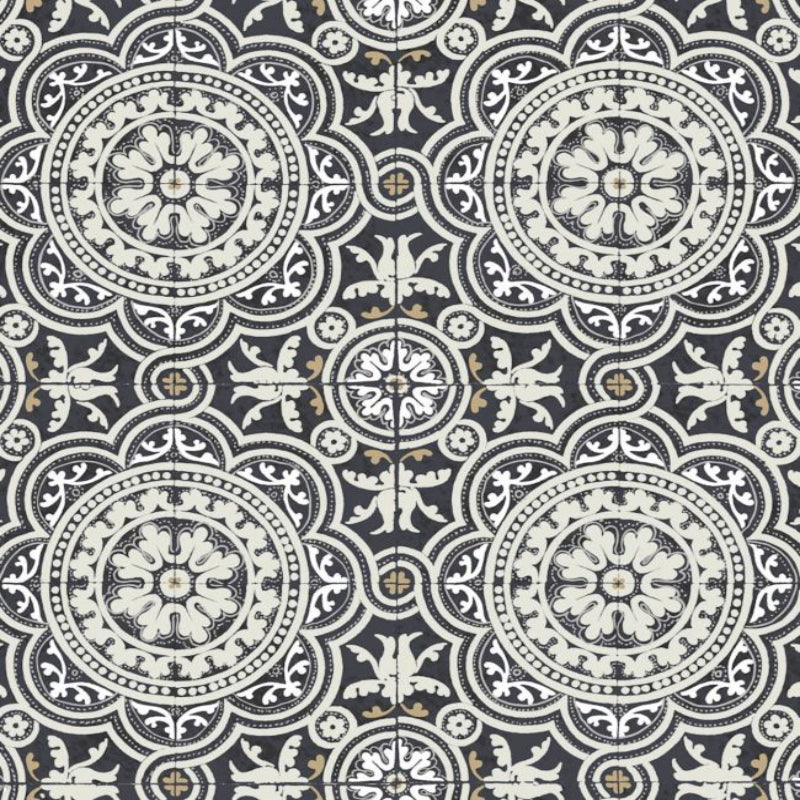 Piccadilly Wallpaper - Grey & Black - 94/8045
