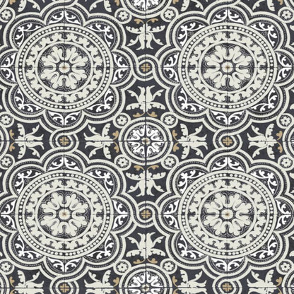 Piccadilly Wallpaper - Grey & Black - 94/8045