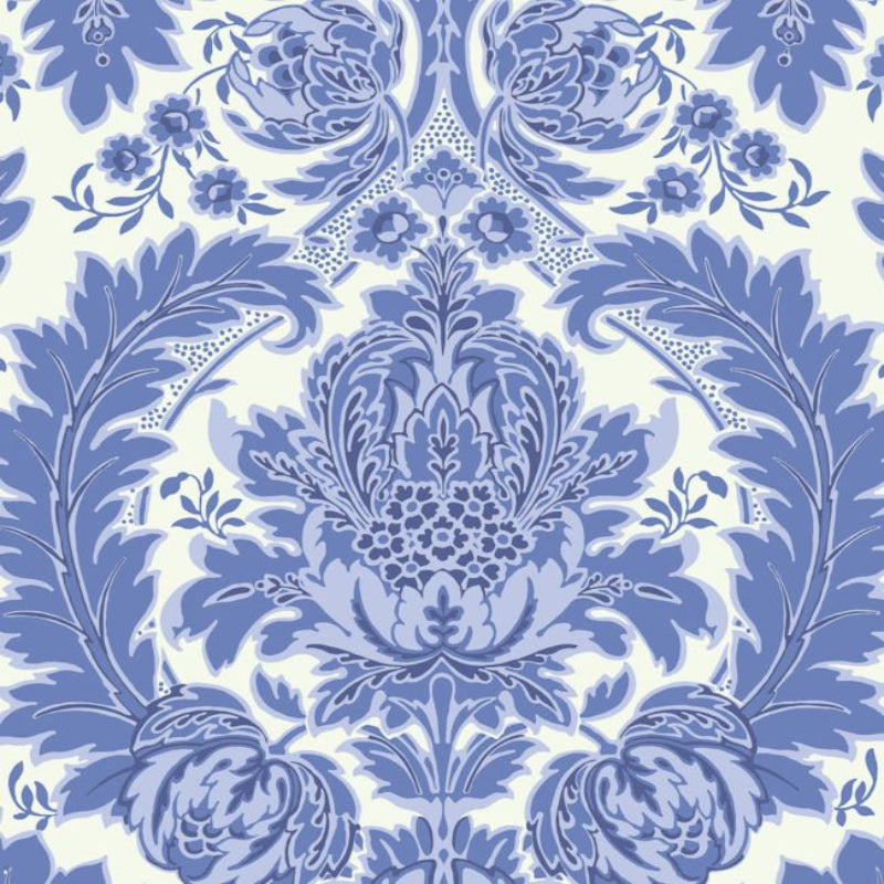 Coleridge Wallpaper - Blue on White - 94/9051