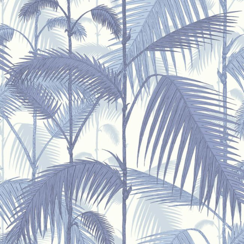 Palm Jungle Wallpaper - Hyacinth on White - 95/1005