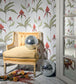 Orchid Wallpaper - Taupe & Parchment on Linen - 95/10058