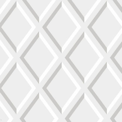 Pompeian Wallpaper - Silver & White on Lilac Grey - 95/11061